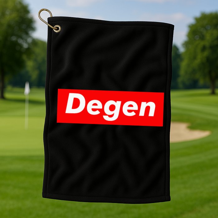 Cryptocurrency Day Trader Gifts Degen Crypto Golf Towel