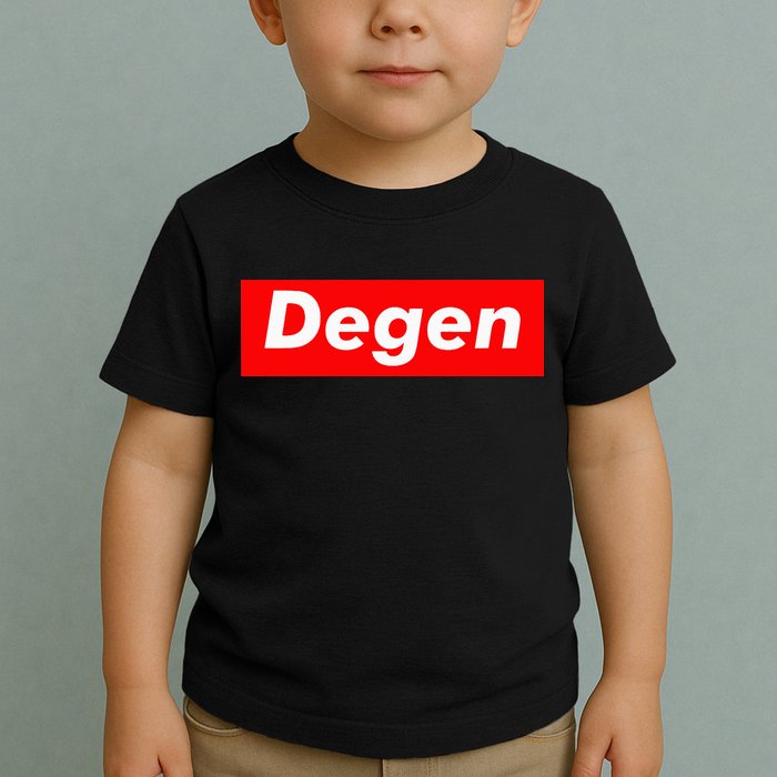 Cryptocurrency Day Trader Gifts Degen Crypto Toddler T-Shirt