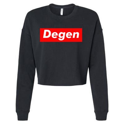 Cryptocurrency Day Trader Gifts Degen Crypto Cropped Pullover Crew