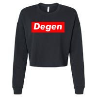 Cryptocurrency Day Trader Gifts Degen Crypto Cropped Pullover Crew