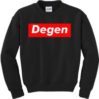 Cryptocurrency Day Trader Gifts Degen Crypto Kids Sweatshirt