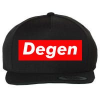 Cryptocurrency Day Trader Gifts Degen Crypto Wool Snapback Cap