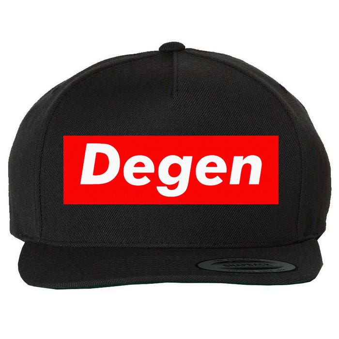 Cryptocurrency Day Trader Gifts Degen Crypto Wool Snapback Cap