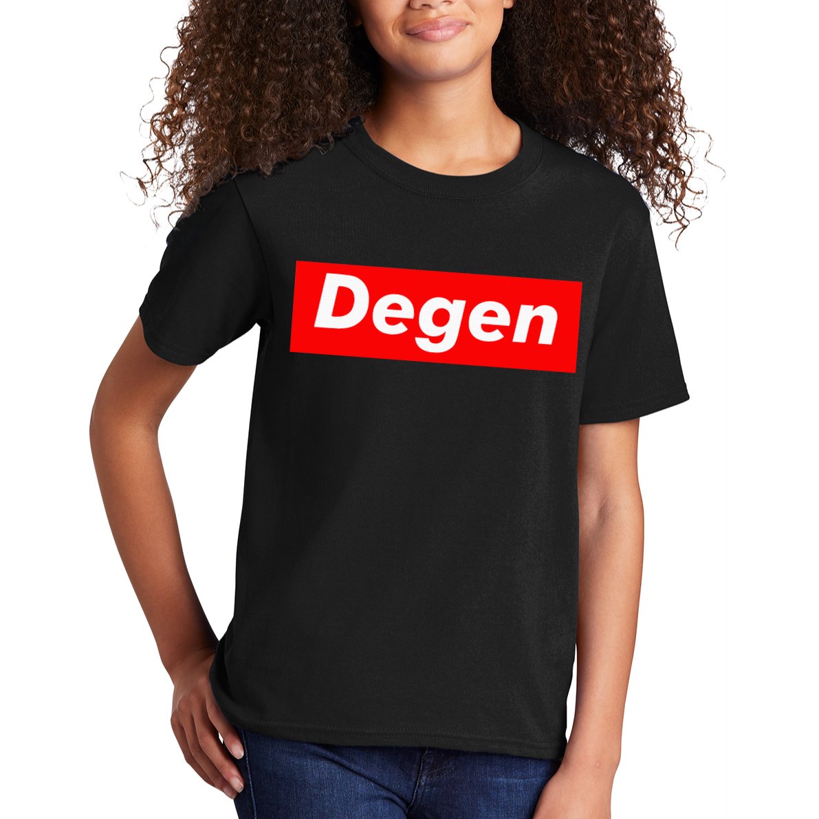 Cryptocurrency Day Trader Gifts Degen Crypto Kids T-Shirt