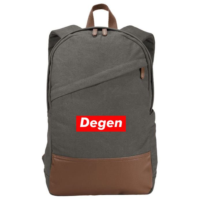 Cryptocurrency Day Trader Gifts Degen Crypto Cotton Canvas Backpack