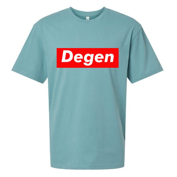 Cryptocurrency Day Trader Gifts Degen Crypto Sueded Cloud Jersey T-Shirt