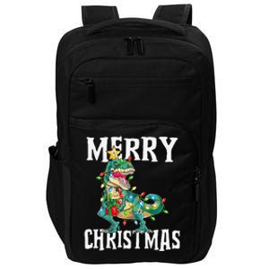 Christmas Dinosaur Tree Rex Pajamas Merry Christmas Boy Impact Tech Backpack