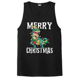 Christmas Dinosaur Tree Rex Pajamas Merry Christmas Boy PosiCharge Competitor Tank