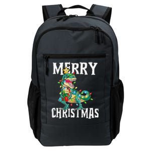 Christmas Dinosaur Tree Rex Pajamas Merry Christmas Boy Daily Commute Backpack