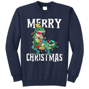 Christmas Dinosaur Tree Rex Pajamas Merry Christmas Boy Sweatshirt