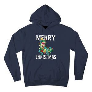 Christmas Dinosaur Tree Rex Pajamas Merry Christmas Boy Tall Hoodie