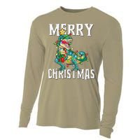 Christmas Dinosaur Tree Rex Pajamas Merry Christmas Boy Cooling Performance Long Sleeve Crew