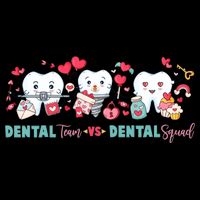 Cute Dental Team VS Dental Squad V-Neck T-Shirt