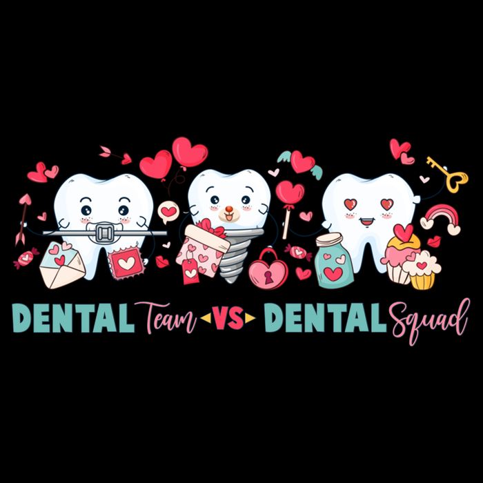Cute Dental Team VS Dental Squad V-Neck T-Shirt