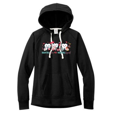 Cute Dental Team VS Dental Squad Women's Fleece Hoodie