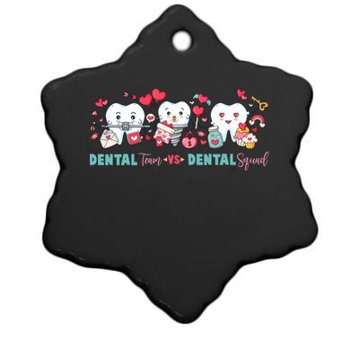 Cute Dental Team VS Dental Squad Ceramic Star Ornament