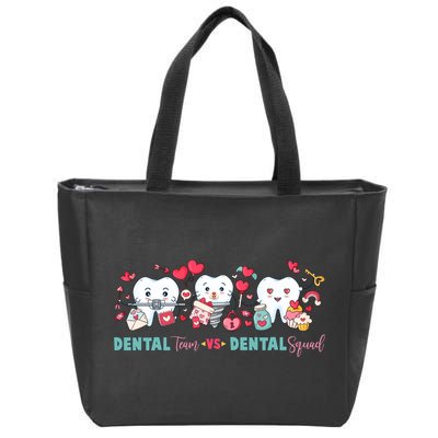 Cute Dental Team VS Dental Squad Zip Tote Bag
