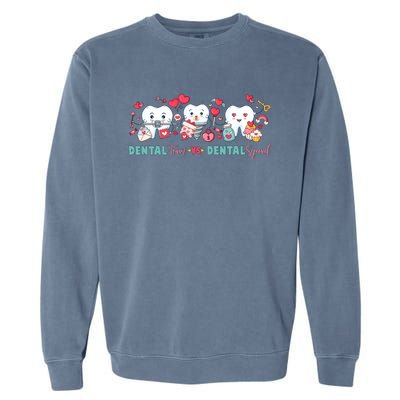 Cute Dental Team VS Dental Squad Garment-Dyed Sweatshirt