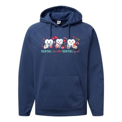 Cute Dental Team VS Dental Squad Performance Fleece Hoodie