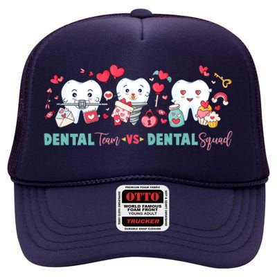 Cute Dental Team VS Dental Squad High Crown Mesh Back Trucker Hat