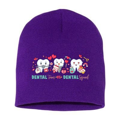 Cute Dental Team VS Dental Squad Short Acrylic Beanie
