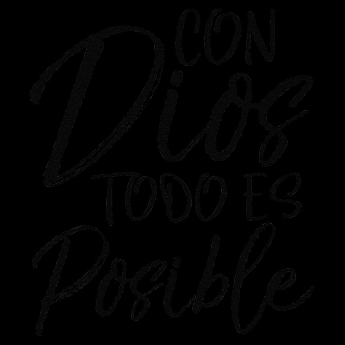 Con Dios Todo Es Posible Spanish Espanol Christian Cropped Pullover Crew