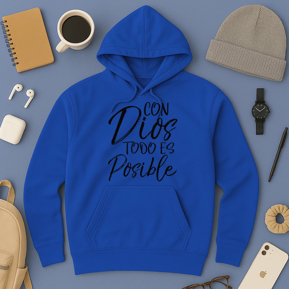 Con Dios Todo Es Posible Spanish Espanol Christian Hoodie