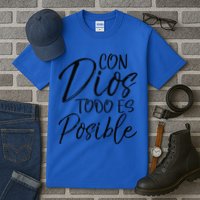 Con Dios Todo Es Posible Spanish Espanol Christian Tall T-Shirt
