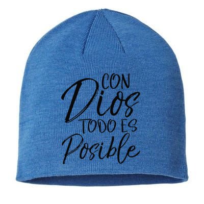 Con Dios Todo Es Posible Spanish Espanol Christian Sustainable Beanie