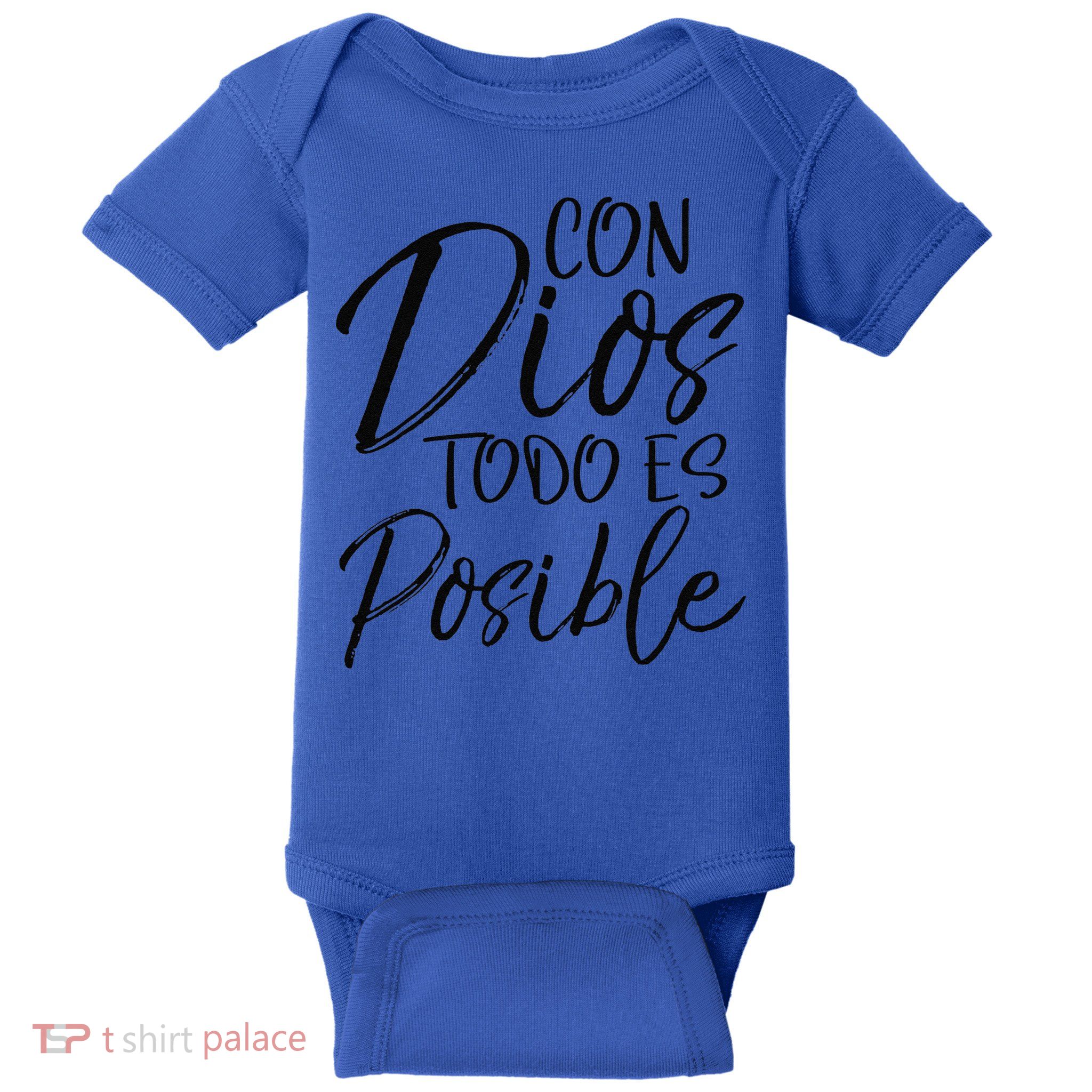 Con Dios Todo Es Posible Spanish Espanol Christian Baby Bodysuit