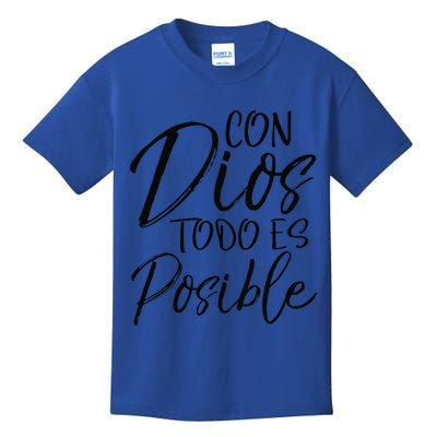 Con Dios Todo Es Posible Spanish Espanol Christian Kids T-Shirt
