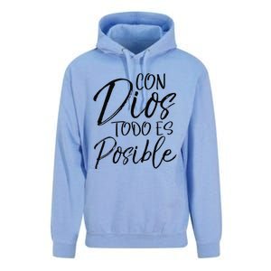 Con Dios Todo Es Posible Spanish Espanol Christian Unisex Surf Hoodie