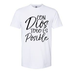 Con Dios Todo Es Posible Spanish Espanol Christian Softstyle CVC T-Shirt