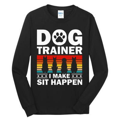 Cool Dog Trainer For Wo Dog Training Agility Class Tall Long Sleeve T-Shirt