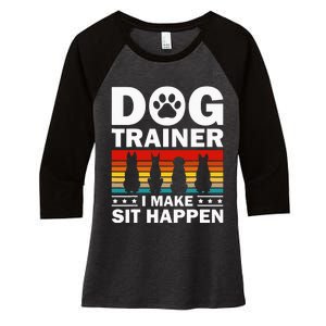 Cool Dog Trainer For Wo Dog Training Agility Class Women's Tri-Blend 3/4-Sleeve Raglan Shirt