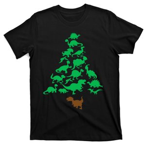 Christmas Dinosaur Tree Dino Family Xmas T-Shirt