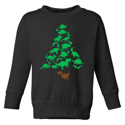 Christmas Dinosaur Tree Dino Family Xmas Toddler Sweatshirt