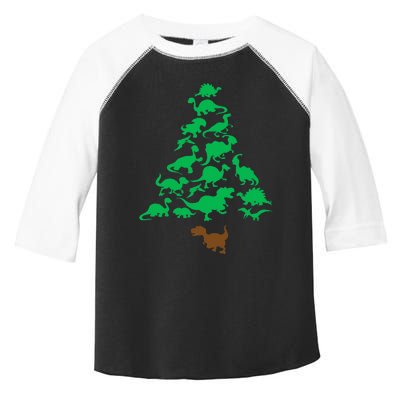 Christmas Dinosaur Tree Dino Family Xmas Toddler Fine Jersey T-Shirt