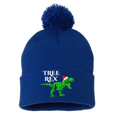 Christmas Dinosaur Tree Rex Funny Xmas Gift For Raptor Lover Gift Pom Pom 12in Knit Beanie