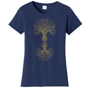 Cute DNA Tree Of Life Science Of Genetics Earth Day Genealogy Women's T-Shirt