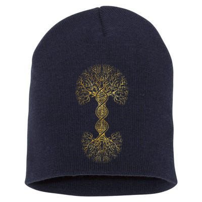 Cute DNA Tree Of Life Science Of Genetics Earth Day Genealogy Short Acrylic Beanie