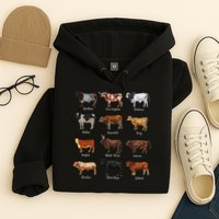 Cattle Drawings Types Of Cows Hoodie
