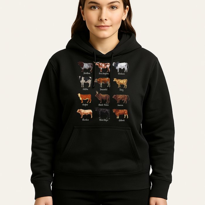 Cattle Drawings Types Of Cows Hoodie