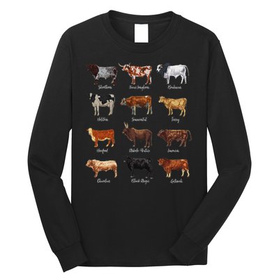 Cattle Drawings Types Of Cows Long Sleeve Shirt