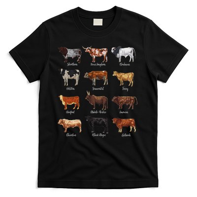 Cattle Drawings Types Of Cows T-Shirt