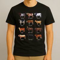 Cattle Drawings Types Of Cows T-Shirt