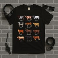 Cattle Drawings Types Of Cows T-Shirt
