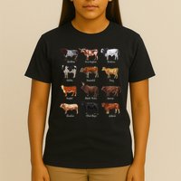 Cattle Drawings Types Of Cows T-Shirt