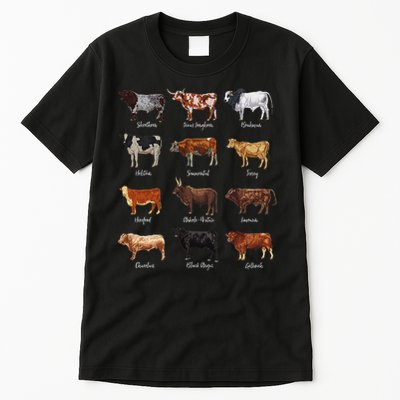 Cattle Drawings Types Of Cows Tall T-Shirt