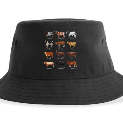 Cattle Drawings Types Of Cows Sustainable Bucket Hat